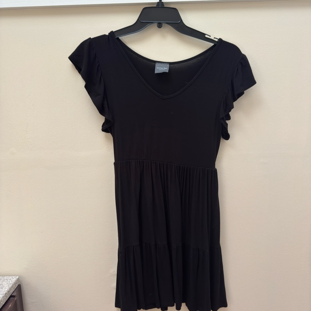 Olivia Rae Black Dress with Ruffle Detail